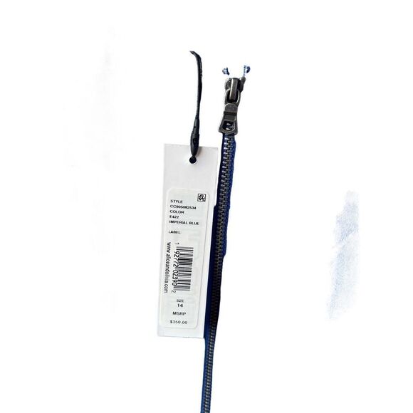 Alice & Olivia Asymmetrical Dress in Jewel Blue Size 14 - Picture 4 of 7